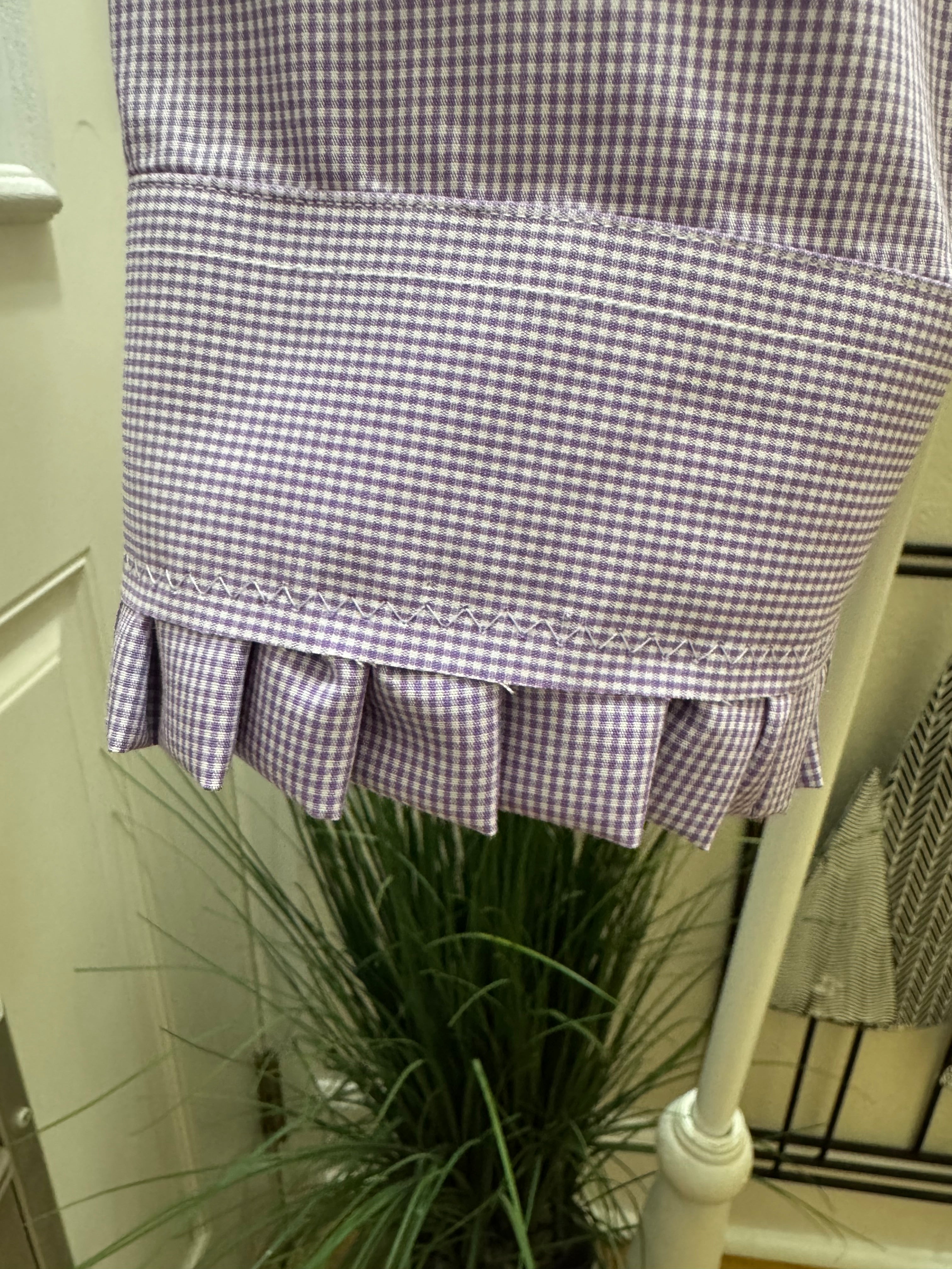 SOLD Leah - Banana Republic Lavendar Ruffle Sleeve and Collar shirt - Size Large