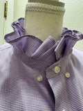 SOLD Leah - Banana Republic Lavendar Ruffle Sleeve and Collar shirt - Size Large