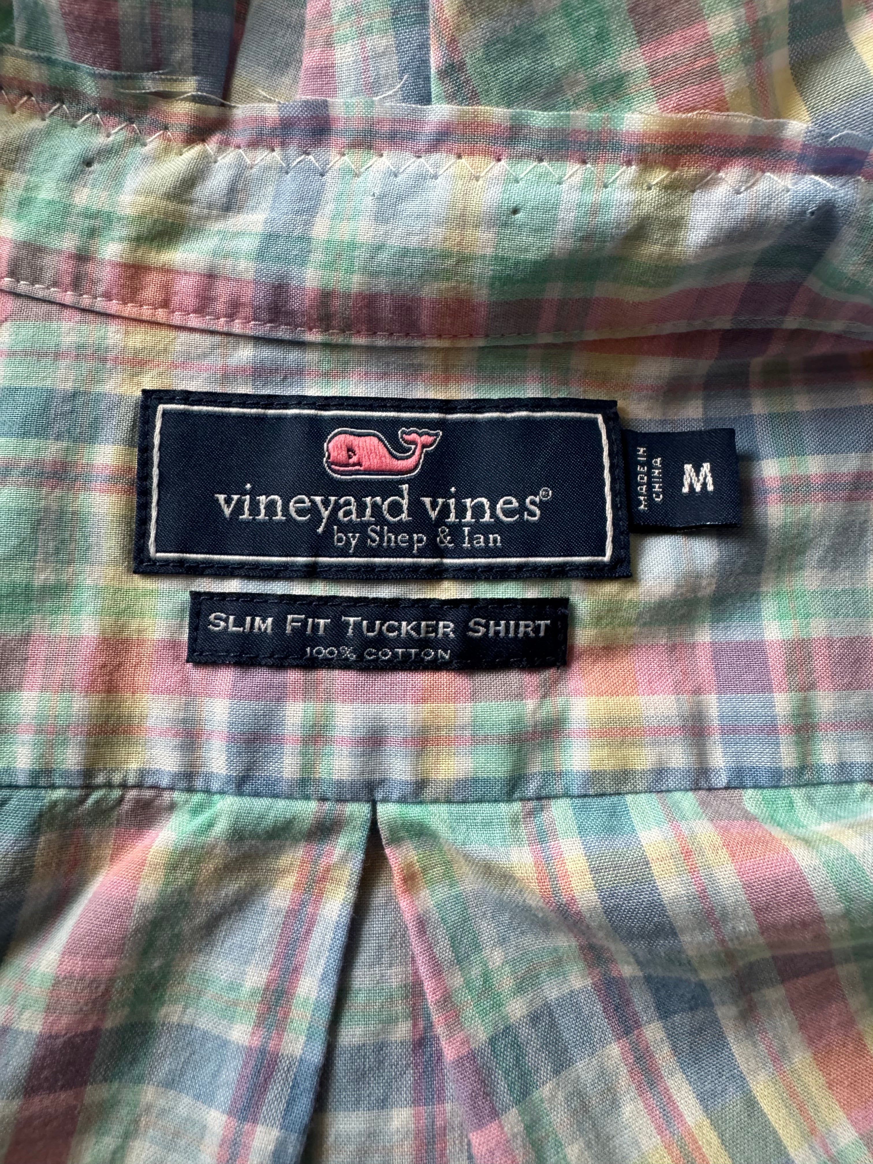 SOLD Charlotte - Vineyard Vines Ruffle Shirt - Pastel Colored Plaid - Size Large/Extra large