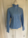 SOLD Daisy - Jones New York Upcycled Shirt - Turquoise Checked - size Medium/Large