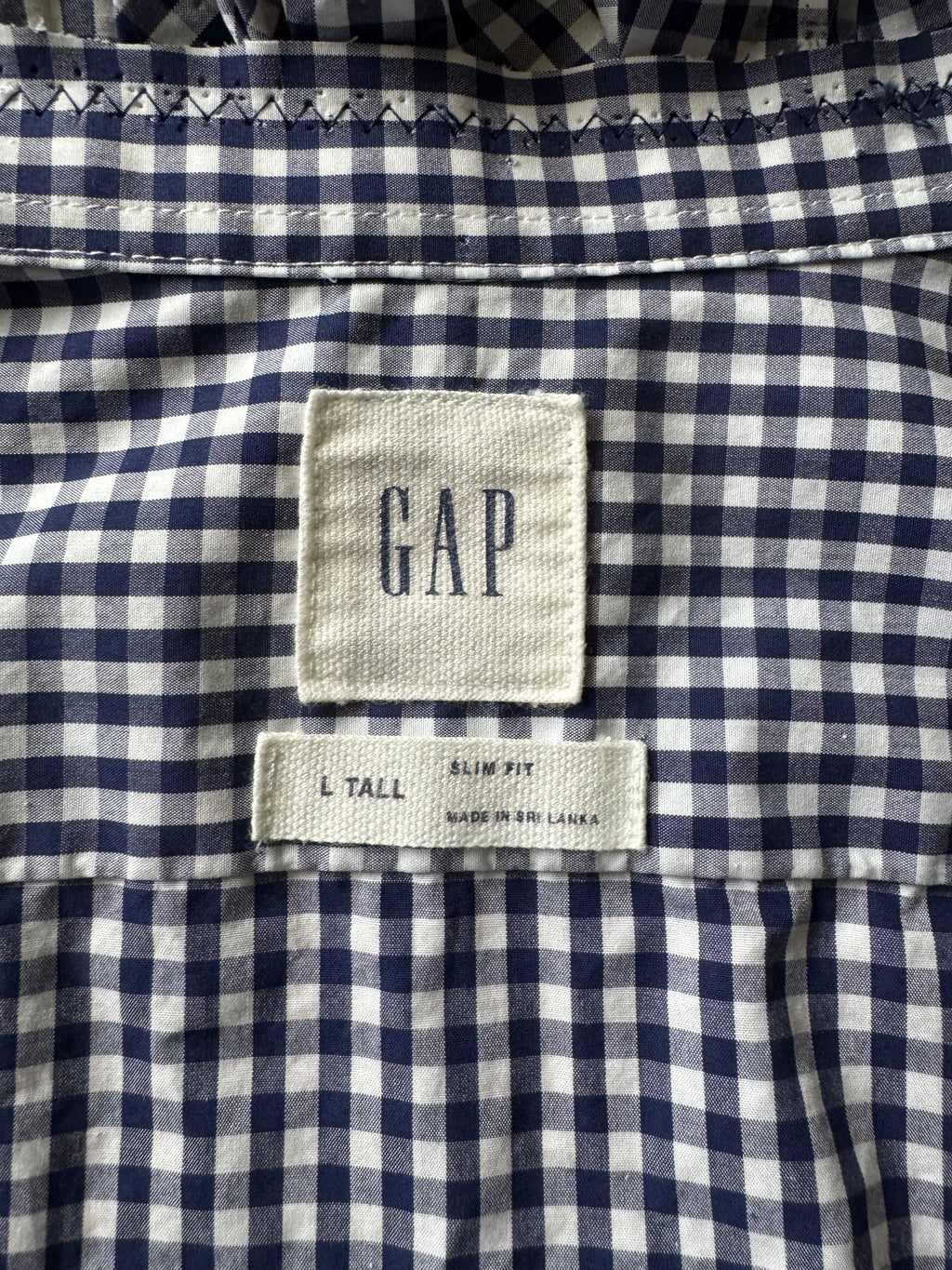 SOLD Quinn - Gap Men's Upcycled Ruffle Shirt - Black Check - Size Small