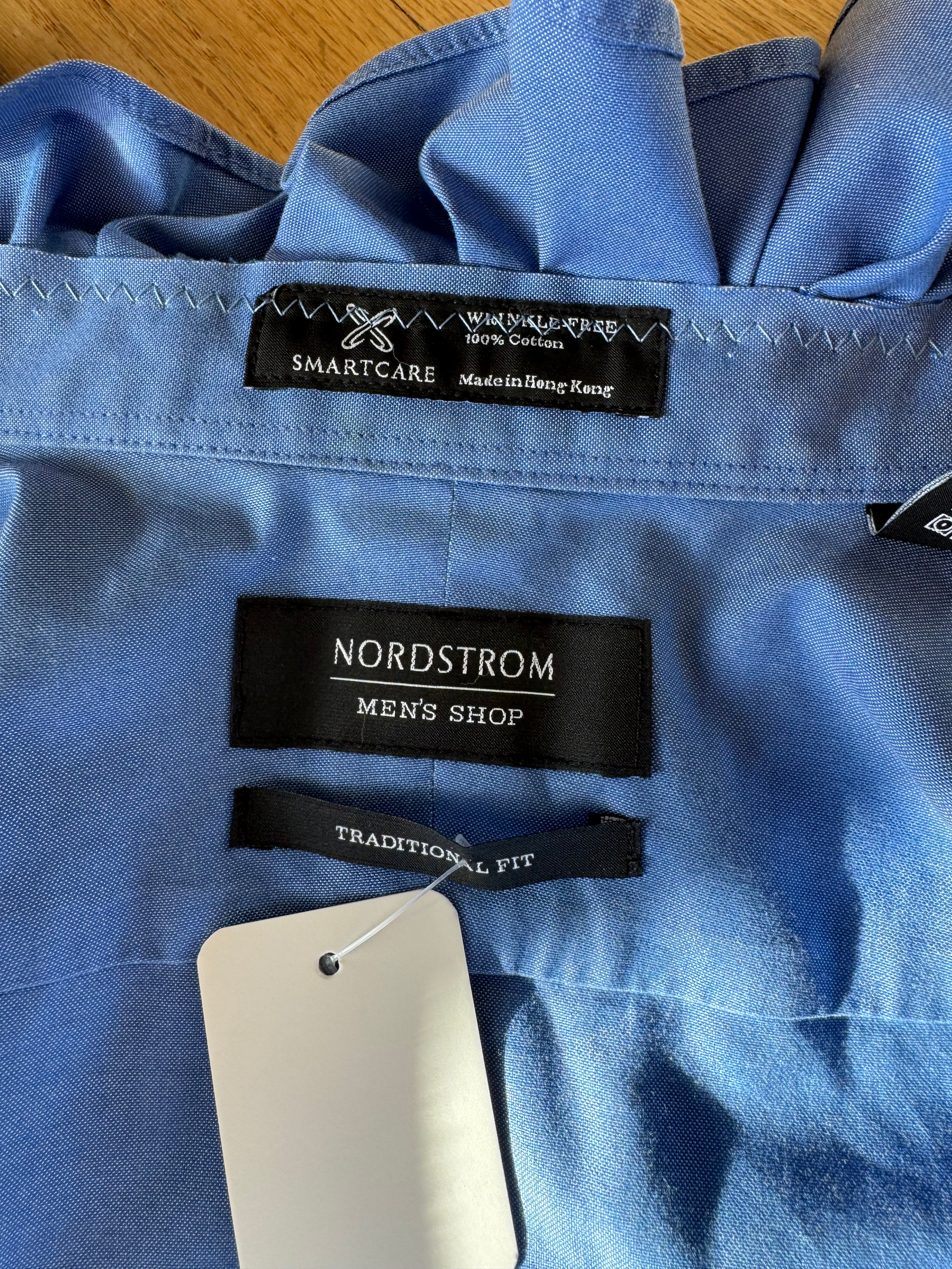 SOLD Claire - Nordstrom Ruffle Shirt - Blue - Size Medium